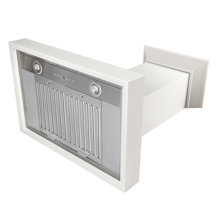 Wooden Wall Mount Range Hood in White - Includes Motor  ZLINE 36 in.