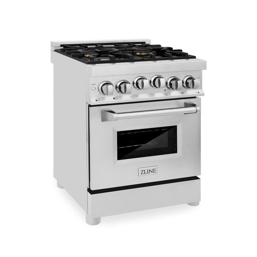 ZLINE 24" 2.8 cu. ft. Range W/ Gas Stove and Oven in Stainless Steel W/ Brass Burners