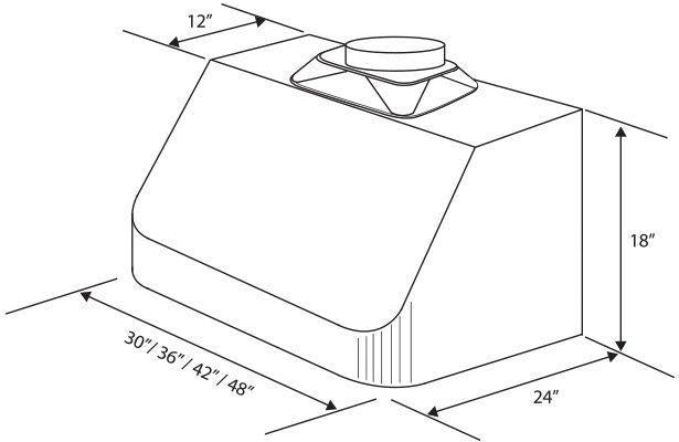 ZLINE 36 in. Under Cabinet Stainless Steel Range Hood 520-36