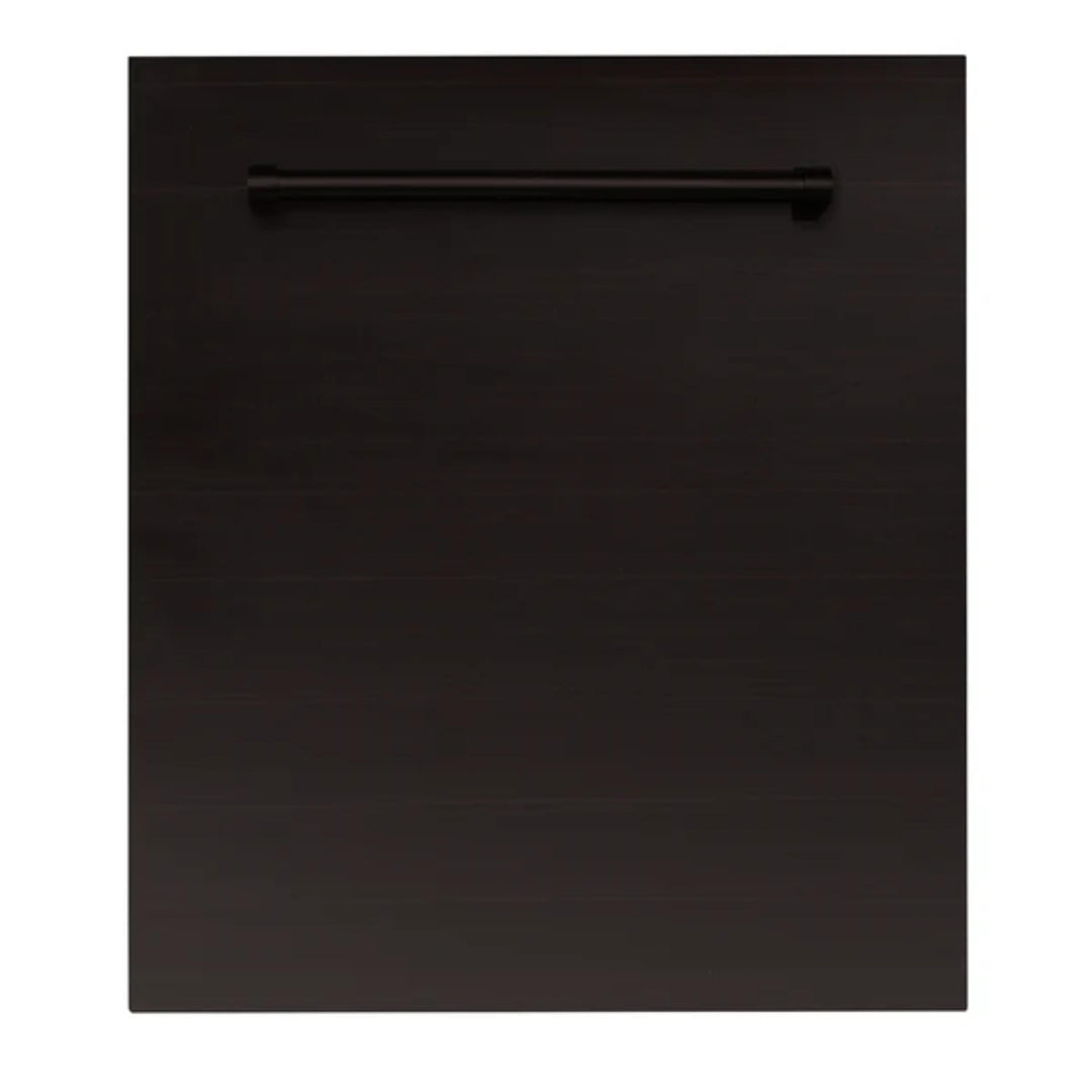 ZLINE 24-Inch Top Control Built-In Dishwasher with Stainless Steel Panel &amp; Tub in Multi Color With Traditional Style Handle