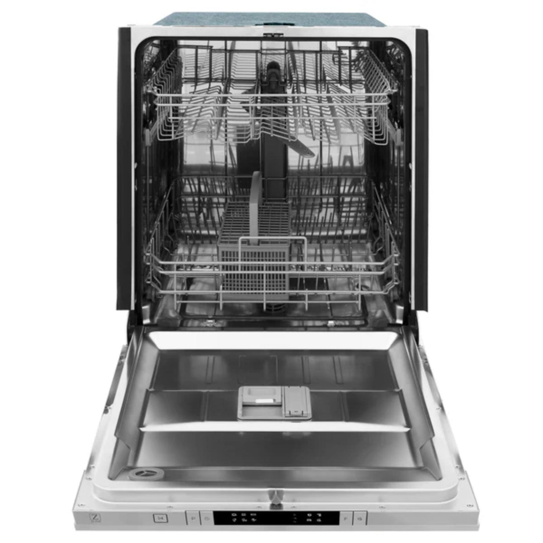 ZLINE 24-Inch Top Control Built-In Dishwasher with Stainless Steel Panel &amp; Tub in Multi Color With Traditional Style Handle
