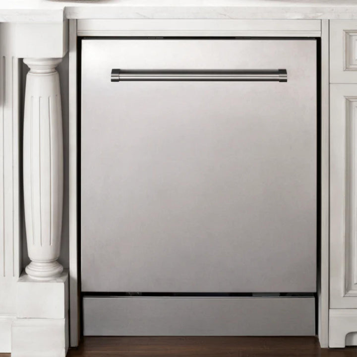 ZLINE 24-Inch Top Control Built-In Dishwasher with Stainless Steel Panel &amp; Tub in Multi Color With Traditional Style Handle