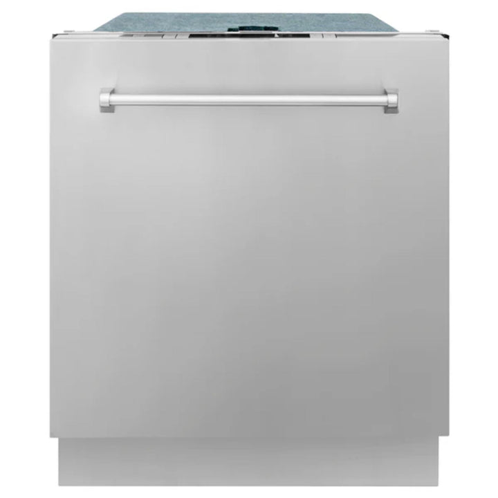 ZLINE 24-Inch Top Control Built-In Dishwasher with Stainless Steel Panel &amp; Tub in Multi Color With Traditional Style Handle