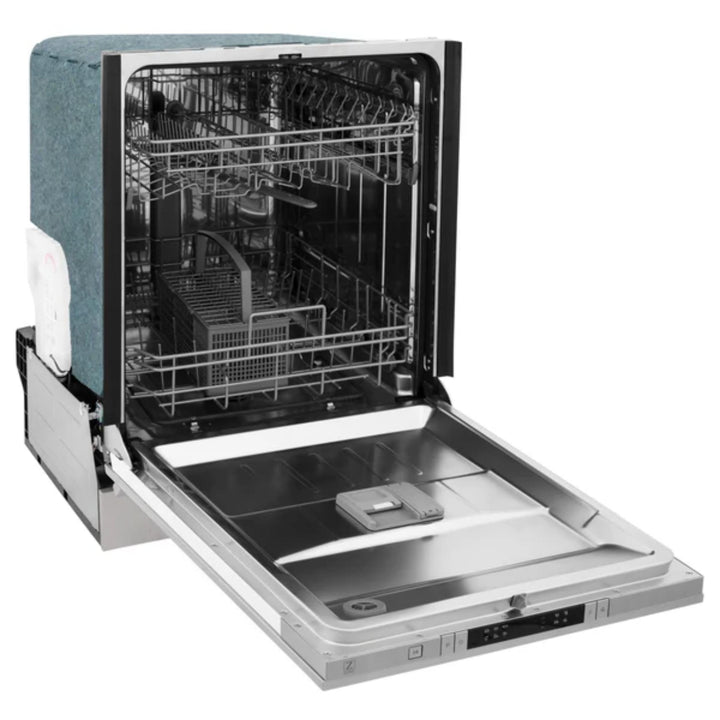 ZLINE 24-Inch Top Control Built-In Dishwasher with Stainless Steel Panel &amp; Tub in Multiple Colors With Modern Style Handle