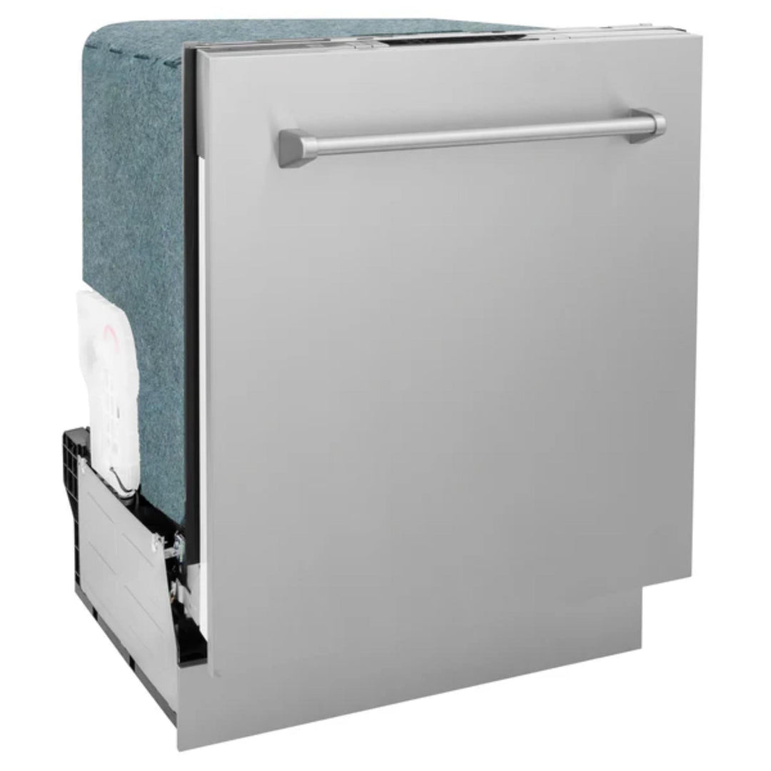 ZLINE 24-Inch Top Control Built-In Dishwasher with Stainless Steel Panel &amp; Tub in Multi Color With Traditional Style Handle
