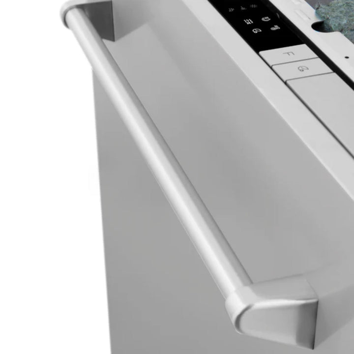 ZLINE 24-Inch Top Control Built-In Dishwasher with Stainless Steel Panel &amp; Tub in Multi Color With Traditional Style Handle