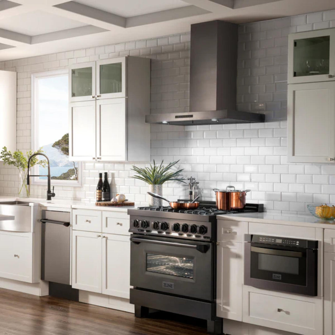 ZLINE Black Stainless Steel Convertible Wall Mount Range Hood (BSKEN Series)