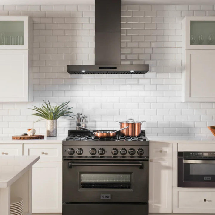 ZLINE Black Stainless Steel Convertible Wall Mount Range Hood (BSKEN Series)