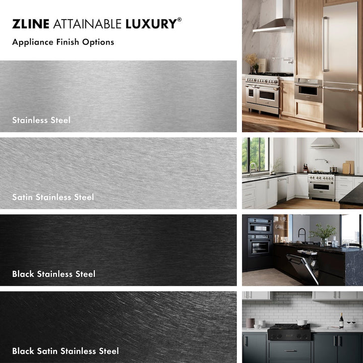 ZLINE 24 in. 1.2 cu. ft. Built-in Microwave Drawer with a Traditional Handle in Satin Stainless Steel, Open Box-Excellent Condition