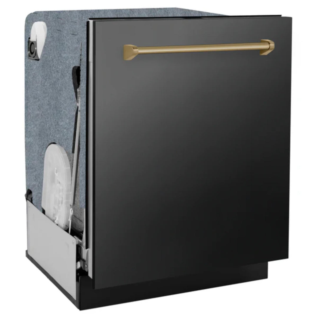 ZLINE Autograph Edition 24" Monument Series 3rd Rack Top Touch Control Tall Tub Black Stainless Steel Dishwasher