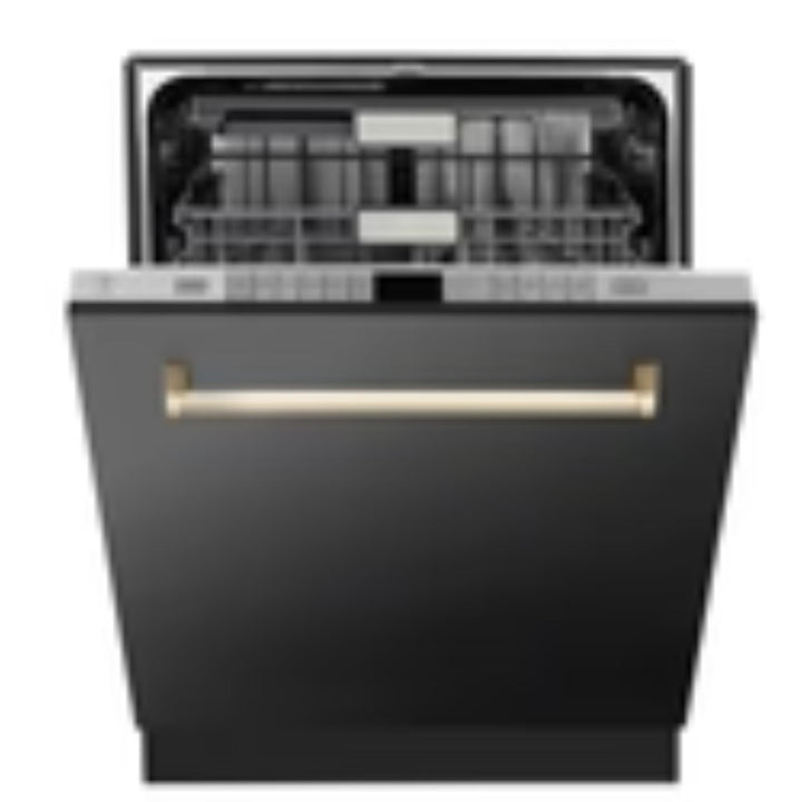 ZLINE Autograph Edition 24" Monument Series 3rd Rack Top Touch Control Tall Tub Black Stainless Steel Dishwasher
