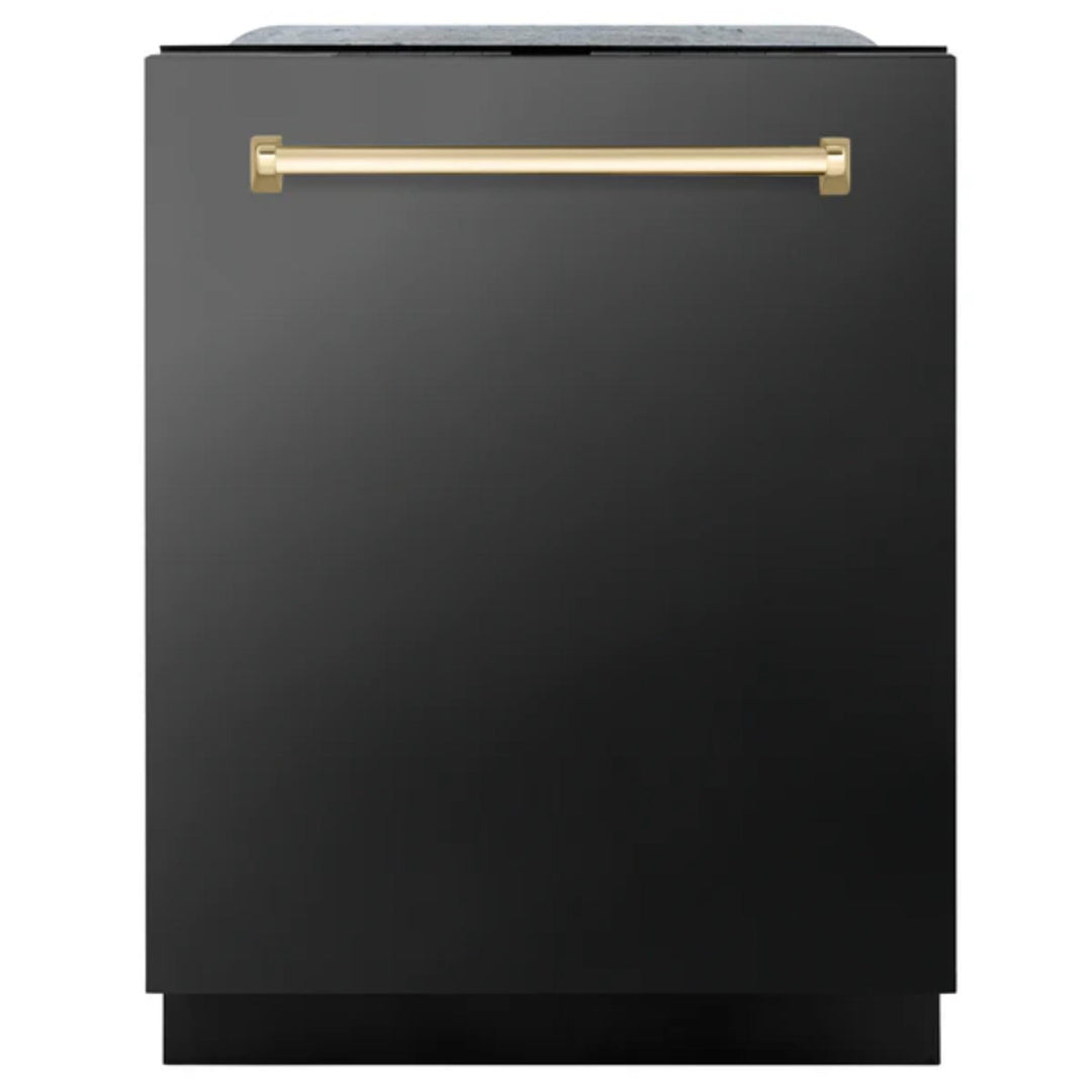 ZLINE Autograph Edition 24" Monument Series 3rd Rack Top Touch Control Tall Tub Black Stainless Steel Dishwasher