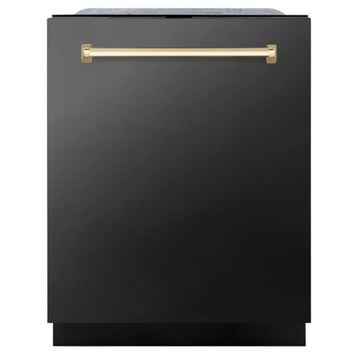 ZLINE Autograph Edition 24" Monument Series 3rd Rack Top Touch Control Tall Tub Black Stainless Steel Dishwasher