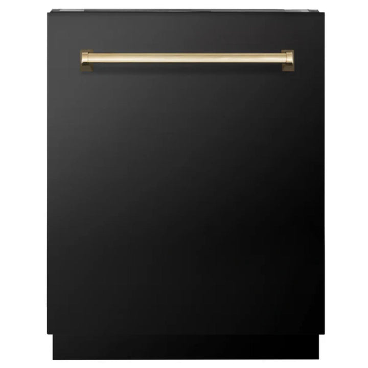 ZLINE Autograph Edition 24" Tallac Series 3rd Rack Black Stainless Steel Built-In Tall Tub Dishwasher