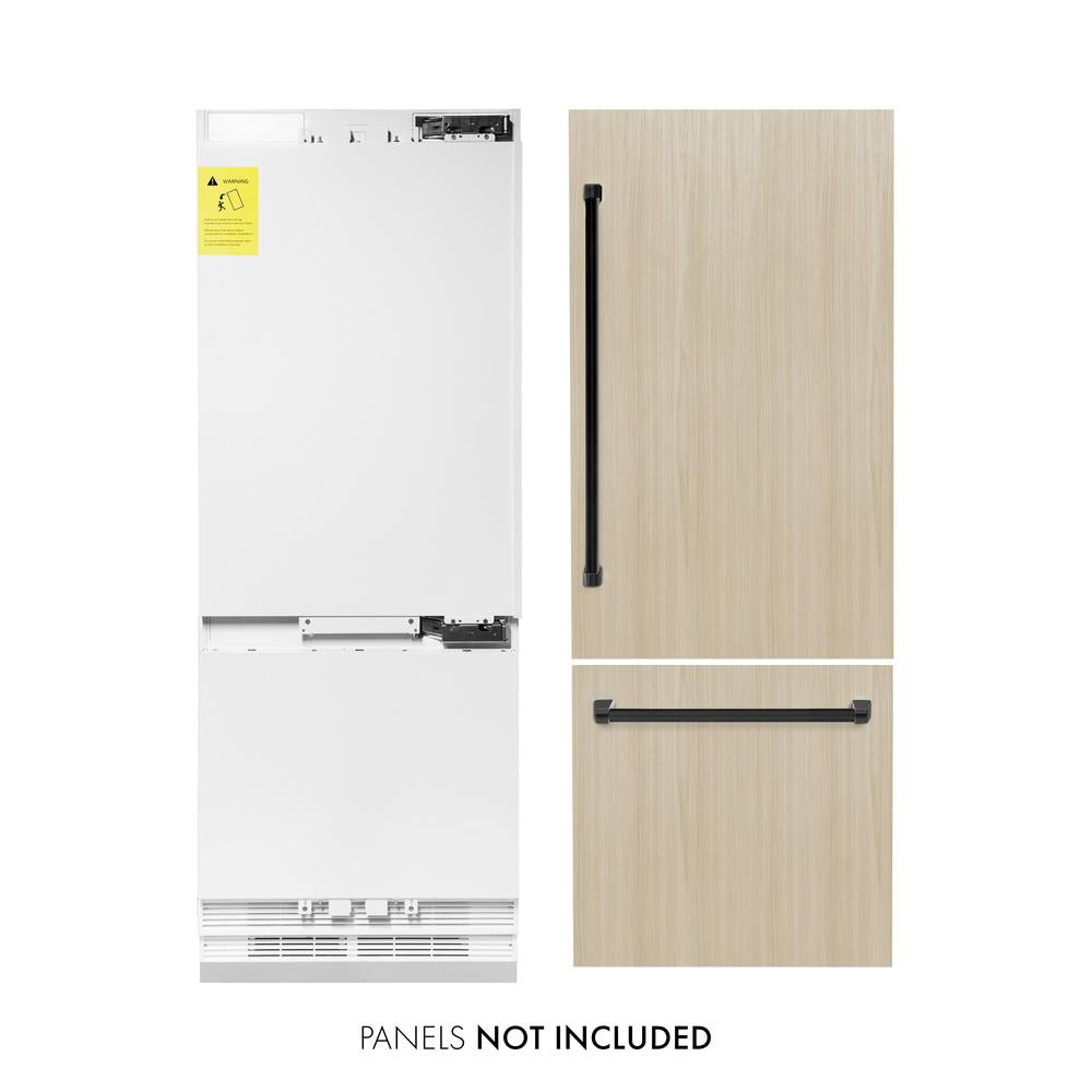 ZLINE 30 in. 16.1 cu. ft. Panel Ready Built-In Bottom Freezer Refrigerator with Water Dispenser and Ice Maker