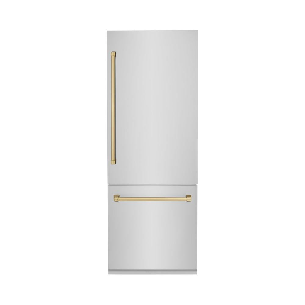 ZLINE 30 in. 16.1 cu. ft. Panel Ready Built-In Bottom Freezer Refrigerator with Water Dispenser and Ice Maker