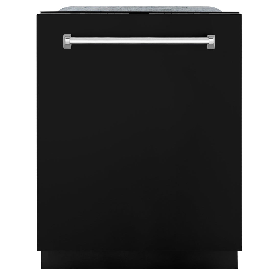 ZLINE 24 In. Monument Series 3rd Rack Top Touch Control Dishwasher in Black Matte, 45dBa, DWMT-BLM-24