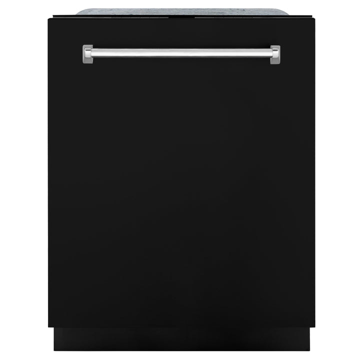 ZLINE 24 In. Monument Series 3rd Rack Top Touch Control Dishwasher in Black Matte, 45dBa, DWMT-BLM-24