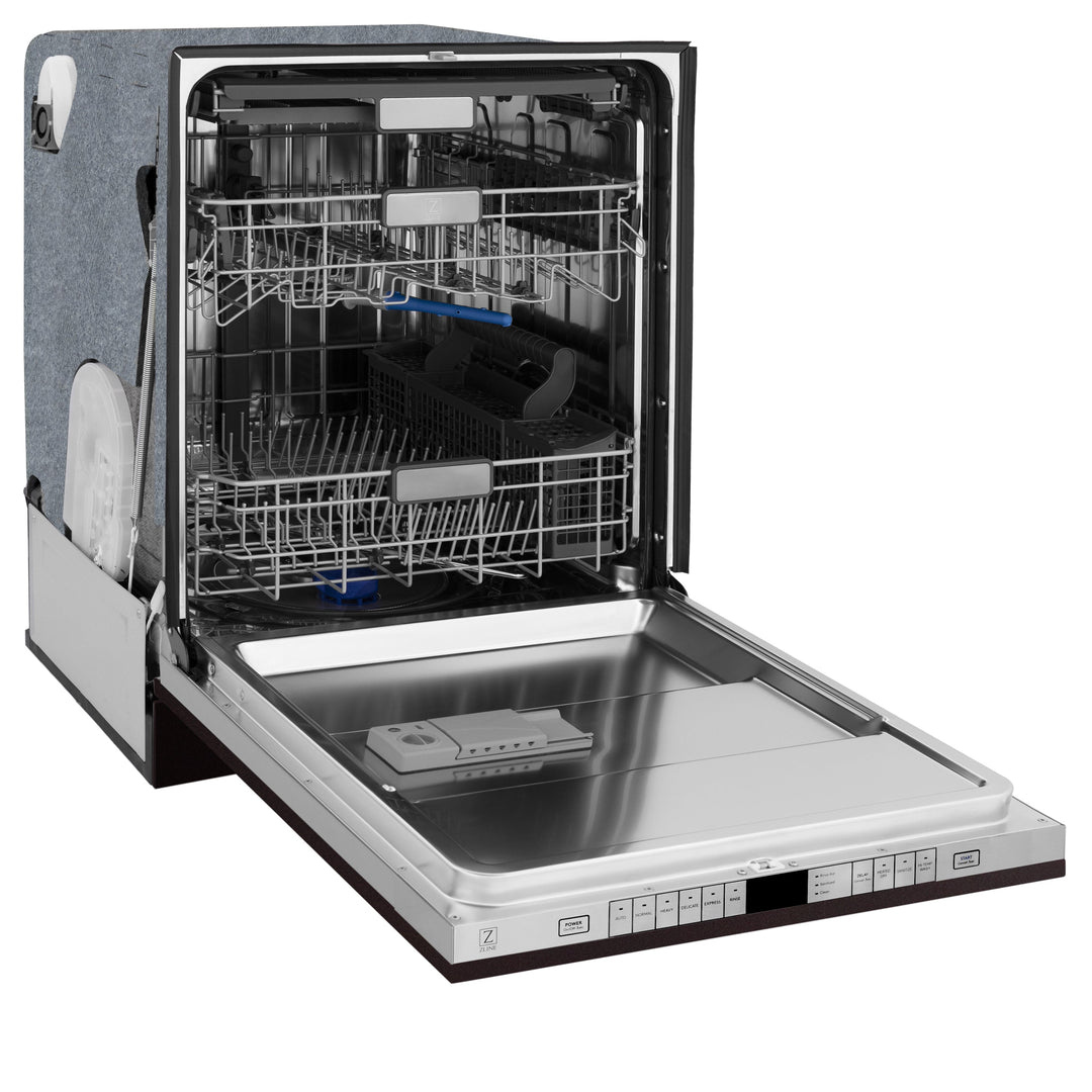 ZLINE 24 In. Monument Series Top Touch Control Dishwasher in Oil Rubbed Bronze, 45dBa, DWMT-ORB-24