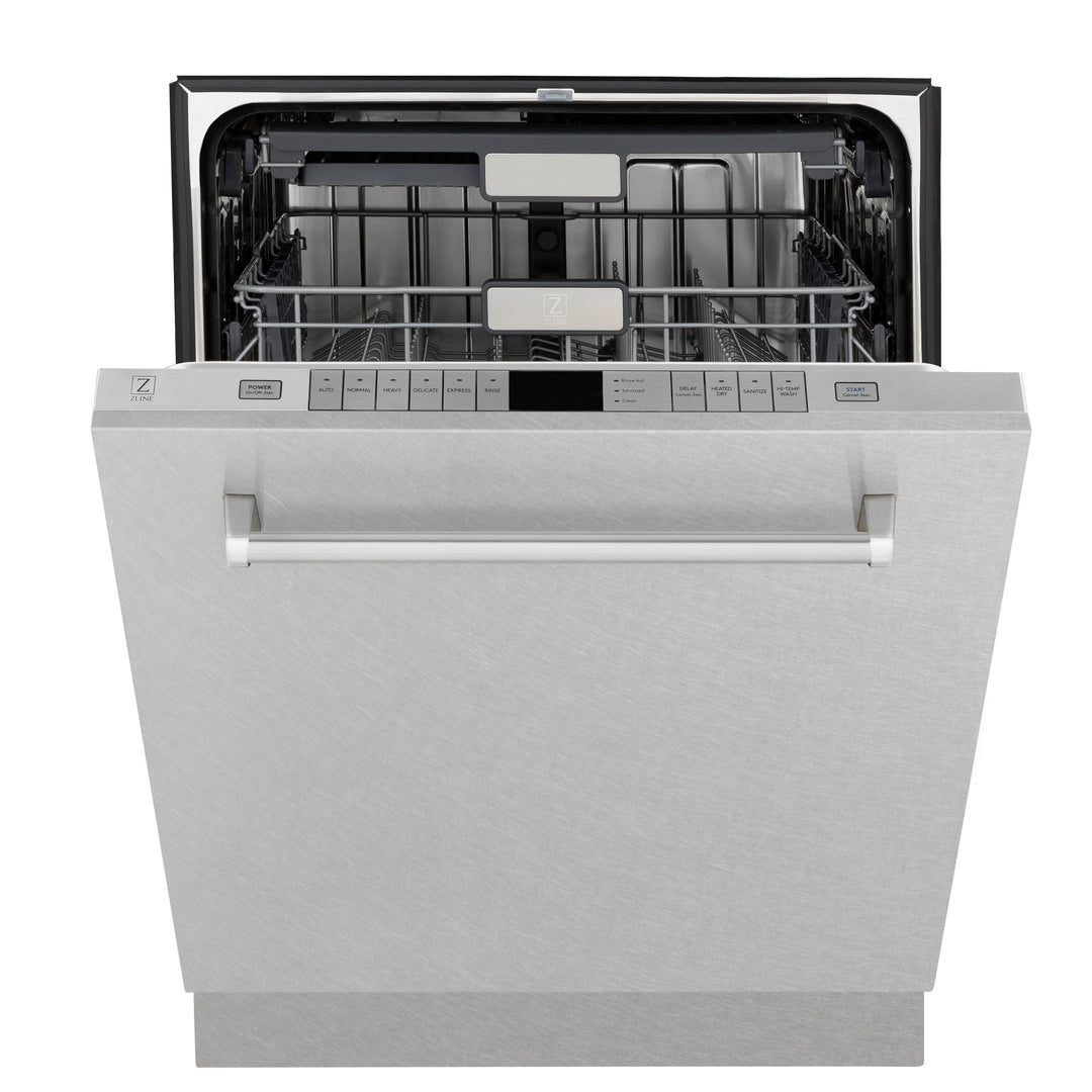 ZLINE 24 In. Monument Series 3rd Rack Top Touch Control Dishwasher in DuraSnow® Stainless Steel, 45dBa, DWMT-SN-24