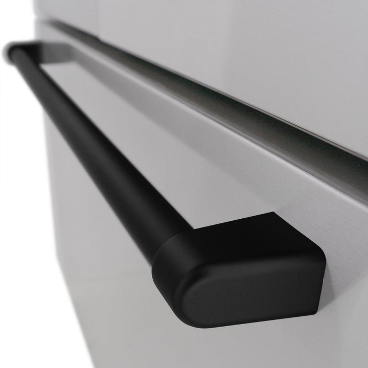 ZLINE Autograph Edition 36 in. 28.9 cu. ft. Standard-Depth French Door External Water Dispenser Refrigerator with Dual Ice Maker in Fingerprint-Resistant Stainless Steel and Matte Black Traditional Handles (RSMZ-W-36-MB)