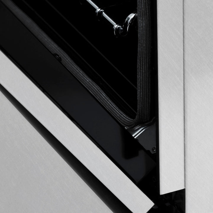 ZLINE Autograph Edition 36 in. 4.6 cu. ft. Legacy Dual Fuel Range with 6 Burner Gas Cooktop and Electric Convection Oven in Satin Stainless Steel and Matte Black Accents (RASZ-SN-36-MB)