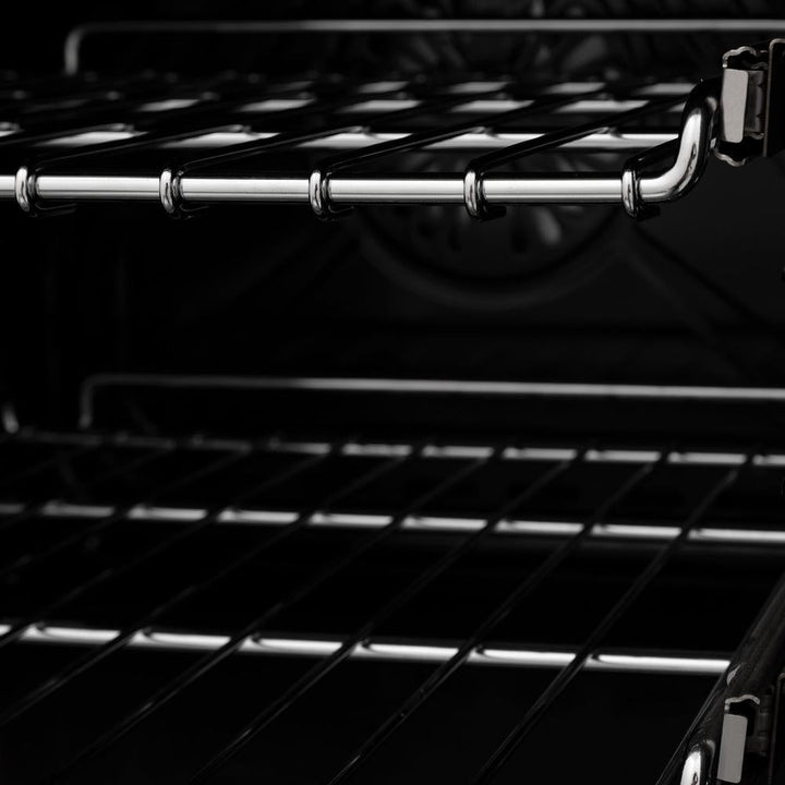 ZLINE Autograph Edition 48 in. 6.0 cu. ft. Legacy Dual Fuel Range with 7 Burner Gas Cooktop and 2 Electric Ovens in Satin Stainless Steel and Matte Black Accents (RASZ-SN-48-MB)