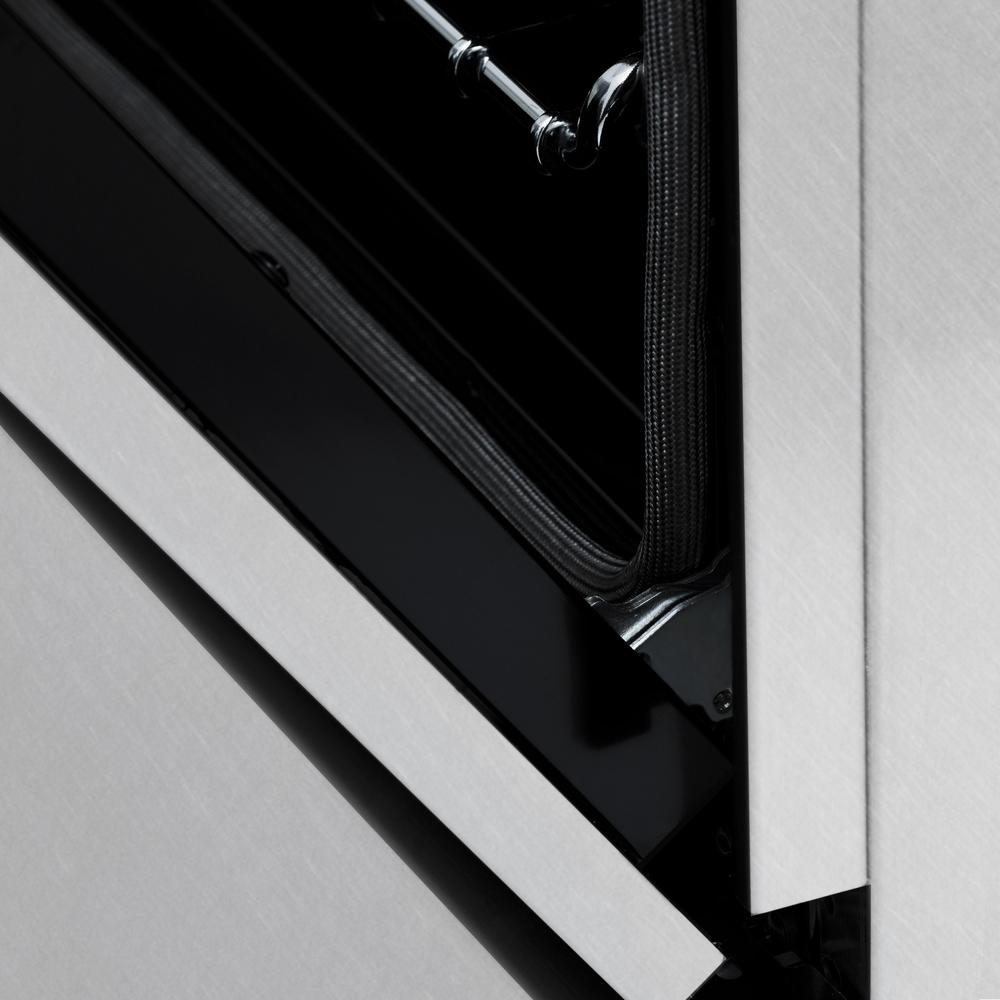 ZLINE Autograph Edition 48 in. 6.0 cu. ft. Legacy Dual Fuel Range with 7 Burner Gas Cooktop and 2 Electric Ovens in Satin Stainless Steel and Matte Black Accents (RASZ-SN-48-MB)