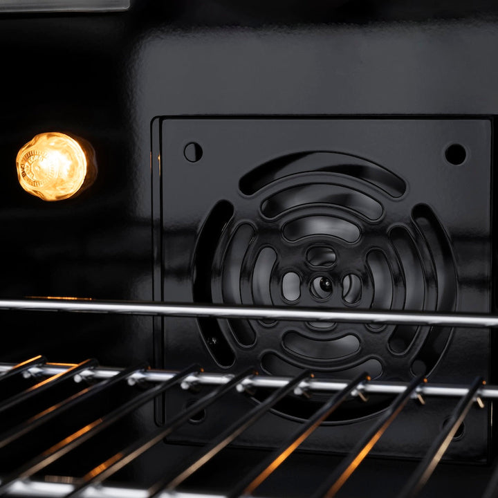 ZLINE Autograph Edition 30 in. 4.2 cu. ft. Paramount Dual Fuel Range with 4 Burner Gas Cooktop and Electric Convection Oven in Satin Stainless Steel with Matte Black Accents (SDRSZ-30-MB)