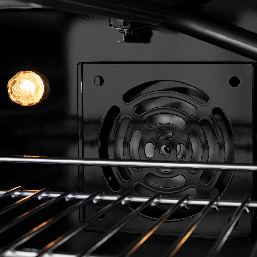 ZLINE Autograph Edition 30 in. 4.2 cu. ft. Paramount Gas Range with 4 Burner Cooktop and Convection Gas Oven in Satin Stainless Steel and Matte Black Accents (SGRSZ-30-MB)