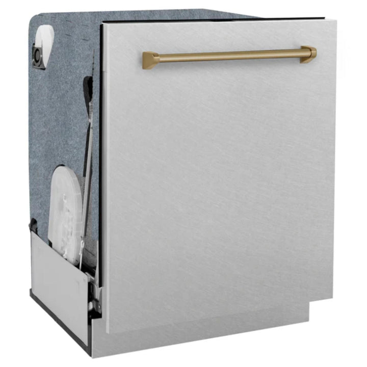 ZLINE Autograph Edition 24" Monument Series 3rd Rack Top Touch Control Tall Tub Satin Stainless Steel Dishwasher
