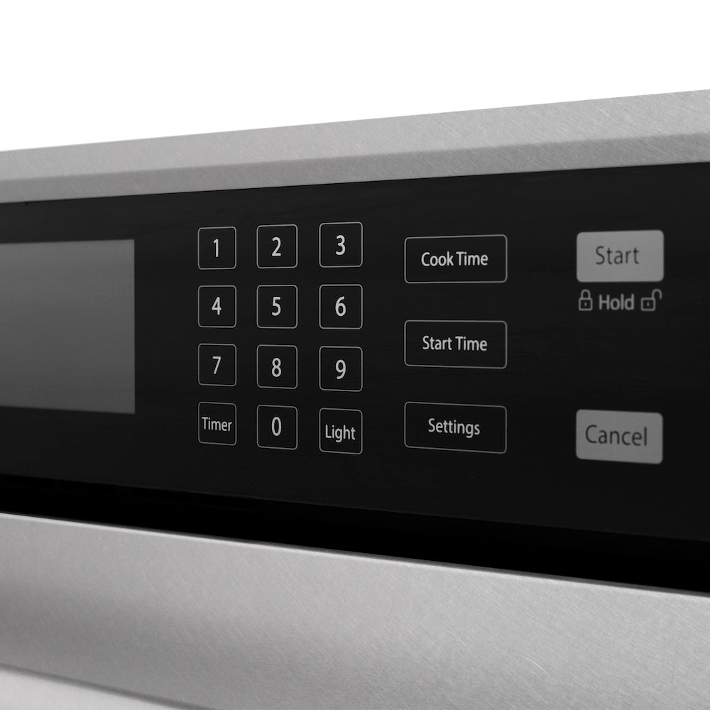 ZLINE Autograph Edition 30 in. Professional True Convection Single Wall Oven with Air Fry and Self Clean in Satin Stainless Steel with White Matte Door and Champagne Bronze Handle (WASSZ-WM-30-CB)