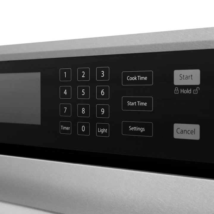 ZLINE Autograph Edition 30 in. Professional True Convection Single Wall Oven with Air Fry and Self Clean in Satin Stainless Steel with White Matte Door and Champagne Bronze Handle (WASSZ-WM-30-CB)