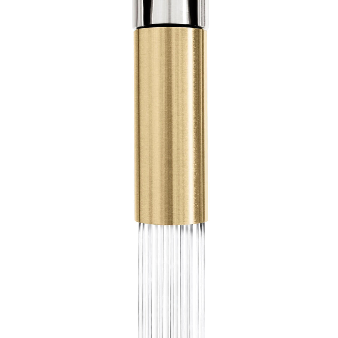 ZLINE Autograph Edition Sierra Pull-Down Spring Single Handle Kitchen Faucet in Brushed Nickel and Champagne Bronze