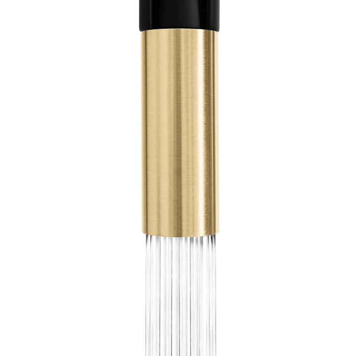 ZLINE Autograph Edition Sierra Pull-Down Spring Single Handle Kitchen Faucet in Matte Black and Champagne Bronze