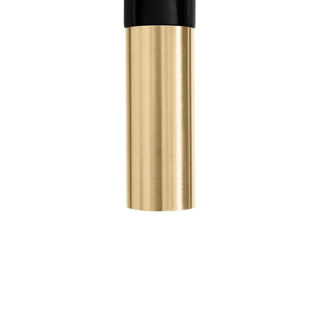 ZLINE Autograph Edition Sierra Pull-Down Spring Single Handle Kitchen Faucet in Matte Black and Champagne Bronze