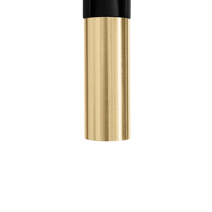 ZLINE Autograph Edition Sierra Pull-Down Spring Single Handle Kitchen Faucet in Matte Black and Champagne Bronze