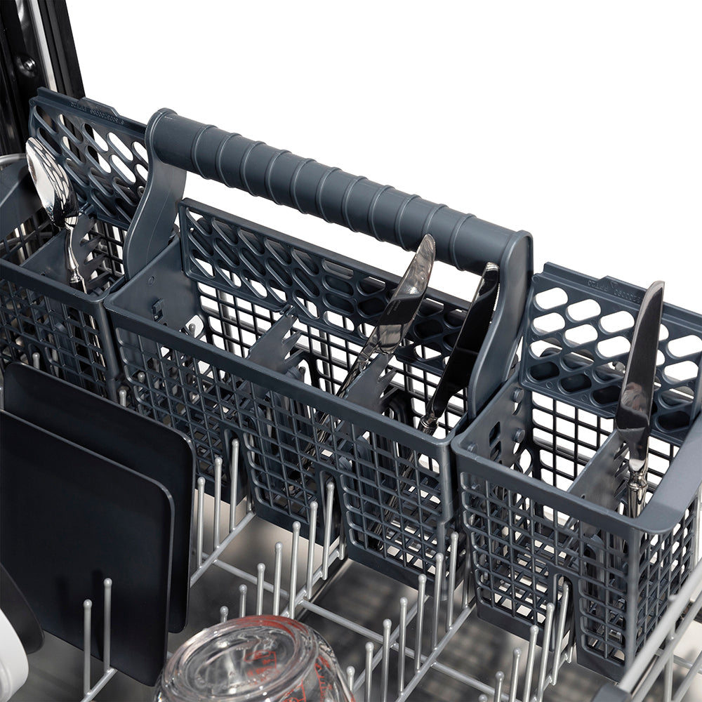 ZLINE Autograph Edition 24 in. Monument Series 3rd Rack Top Touch Control Tall Tub Dishwasher in Stainless Steel with Polished Gold Helix Handle, 45dBa (DWMTZ-30424-KG)