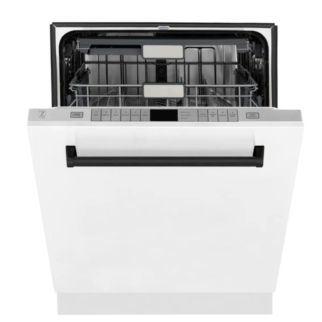 ZLINE Autograph Edition 24" Monument Series 3rd Rack Top Touch Control Tall Tub White Matte Dishwasher