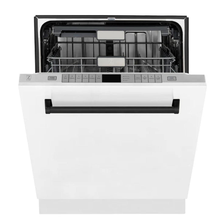 ZLINE Autograph Edition 24" Monument Series 3rd Rack Top Touch Control Tall Tub White Matte Dishwasher
