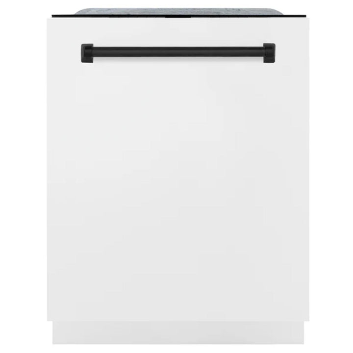 ZLINE Autograph Edition 24" Monument Series 3rd Rack Top Touch Control Tall Tub White Matte Dishwasher