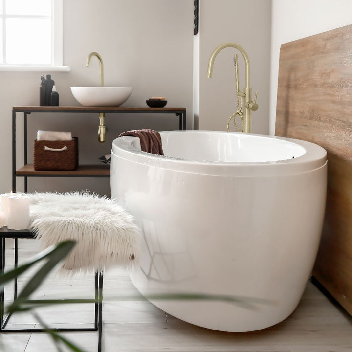 ZLINE Autograph Edition Emerald Bay Bath Tub Filler with Hand Shower in Champagne Bronze (EMBY-BTF-CB)
