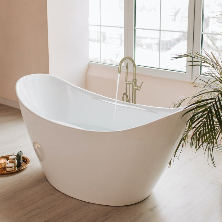 ZLINE Autograph Edition Emerald Bay Bath Tub Filler with Hand Shower in Champagne Bronze (EMBY-BTF-CB)