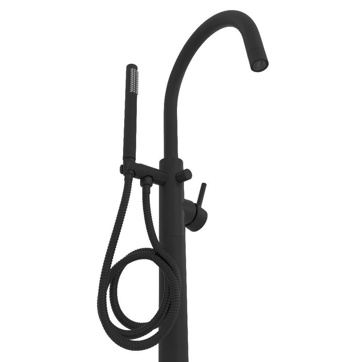 ZLINE Autograph Edition Emerald Bay Bath Tub Filler with Hand Shower in Matte Black (EMBY-BTF-MB)