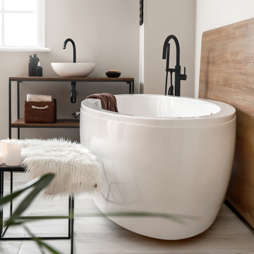ZLINE Autograph Edition Emerald Bay Bath Tub Filler with Hand Shower in Matte Black (EMBY-BTF-MB)