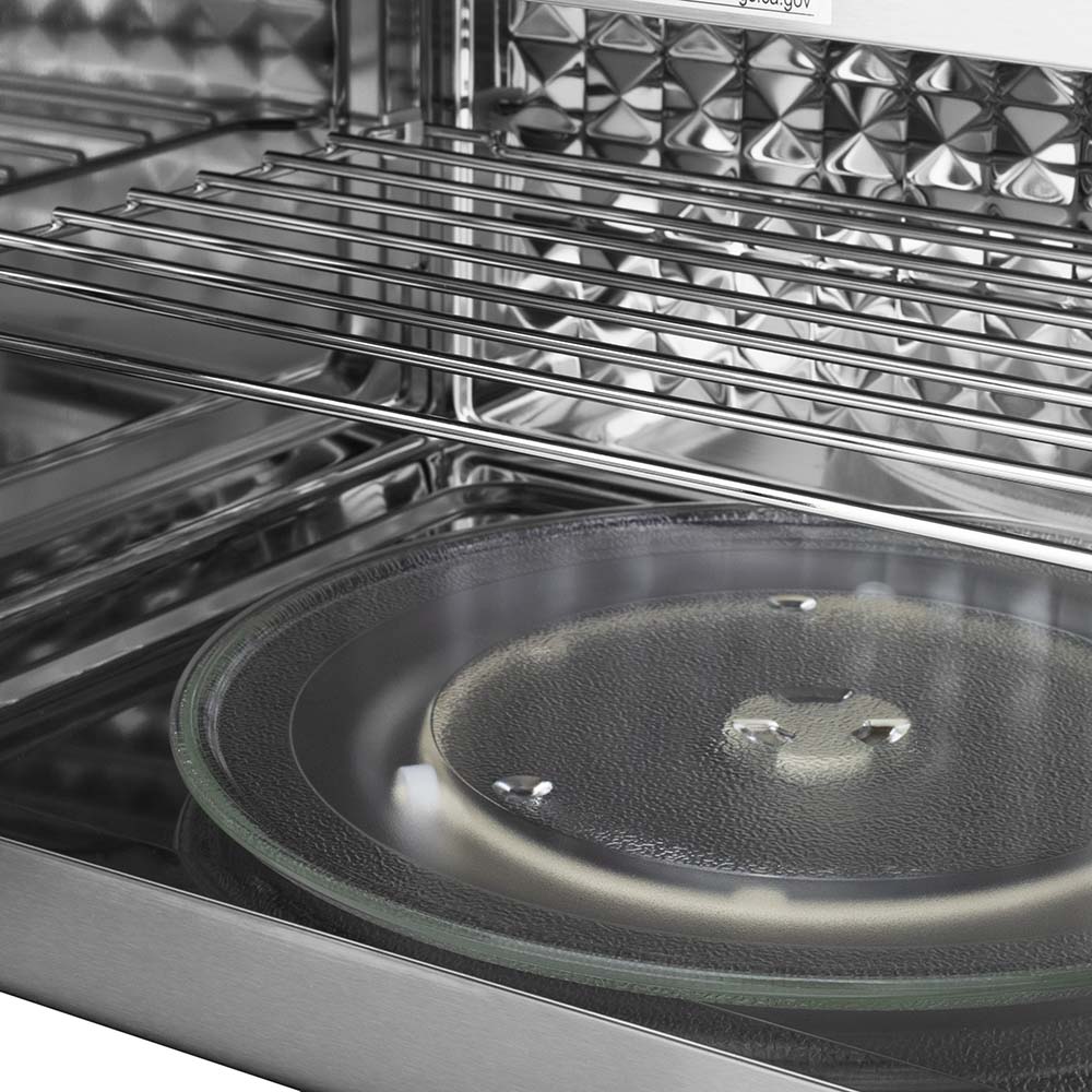 ZLINE 30 in. Black Stainless Steel Over the Range Convection Microwave Oven with Traditional Handle (MWO-OTR-H-BS)