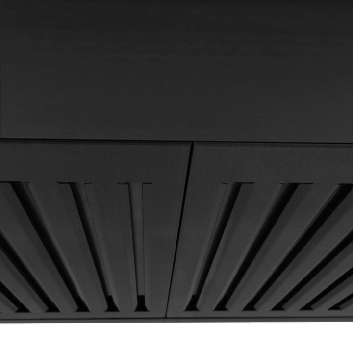 ZLINE 48 in. Kitchen Package with Black Stainless Steel Dual Fuel Range, Convertible Vent Range Hood and Dishwasher (3KP-RABRH48-DW)