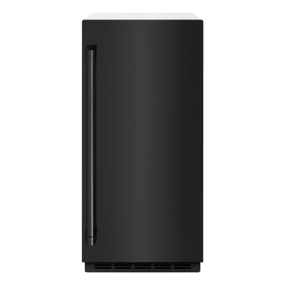 ZLINE 15 in. Touchstone Gourmet Ice Maker with Drain Pump and Black Stainless Steel Door (IGMD-BS-15)