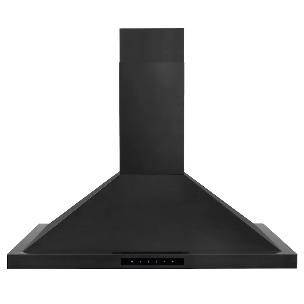 ZLINE Kitchen Package with 30 in. Black Stainless Steel Rangetop, 30 in. Convertible Range Hood and Double Wall Oven (3KP-RTBRH30-AWD)
