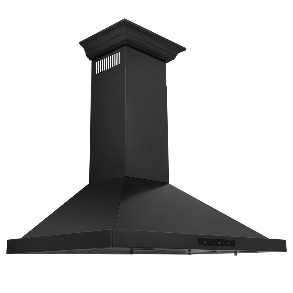 ZLINE 36” Convertible Vent Wall Mount Range Hood Black Stainless Steel
